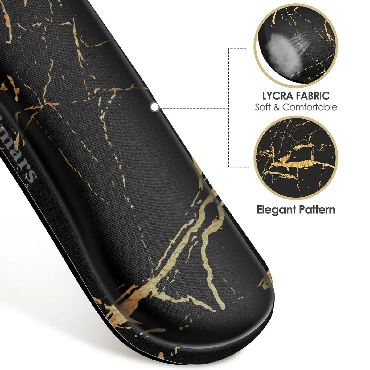 Gimars Upgrade Enlarge Gel Memory Foam Keyboard Wrist Rest Pad & Mouse Wrist Cushion Set, Marble Pattern, 3-Piece Set | Ergonomic Support for Typing Pain Relief - view 4
