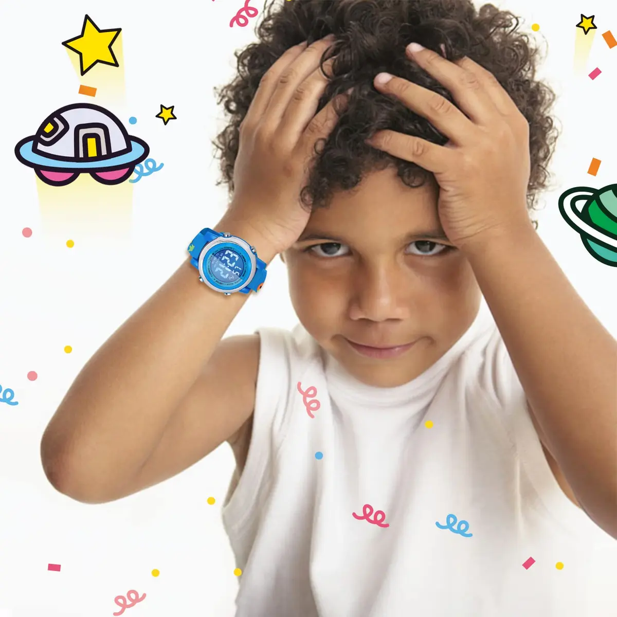Viposoon Kids Digital Watch for Boys 3-10 Years | Waterproof, Shockproof, Easy Read (70-120 chars) - view 6