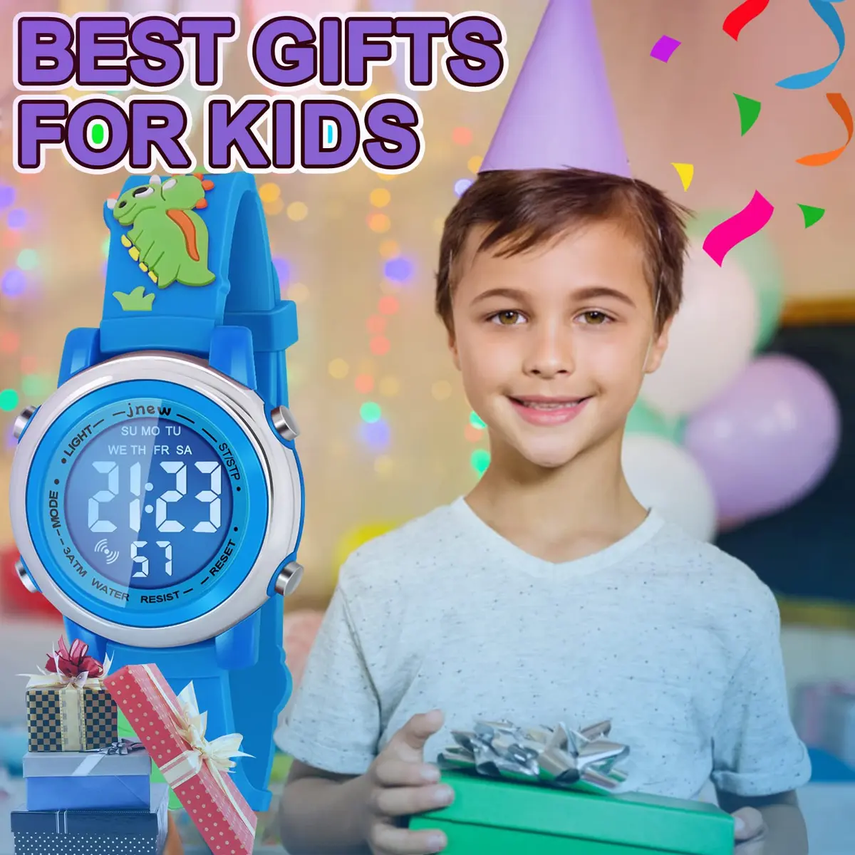 Viposoon Kids Digital Watch for Boys 3-10 Years | Waterproof, Shockproof, Easy Read (70-120 chars) - view 7
