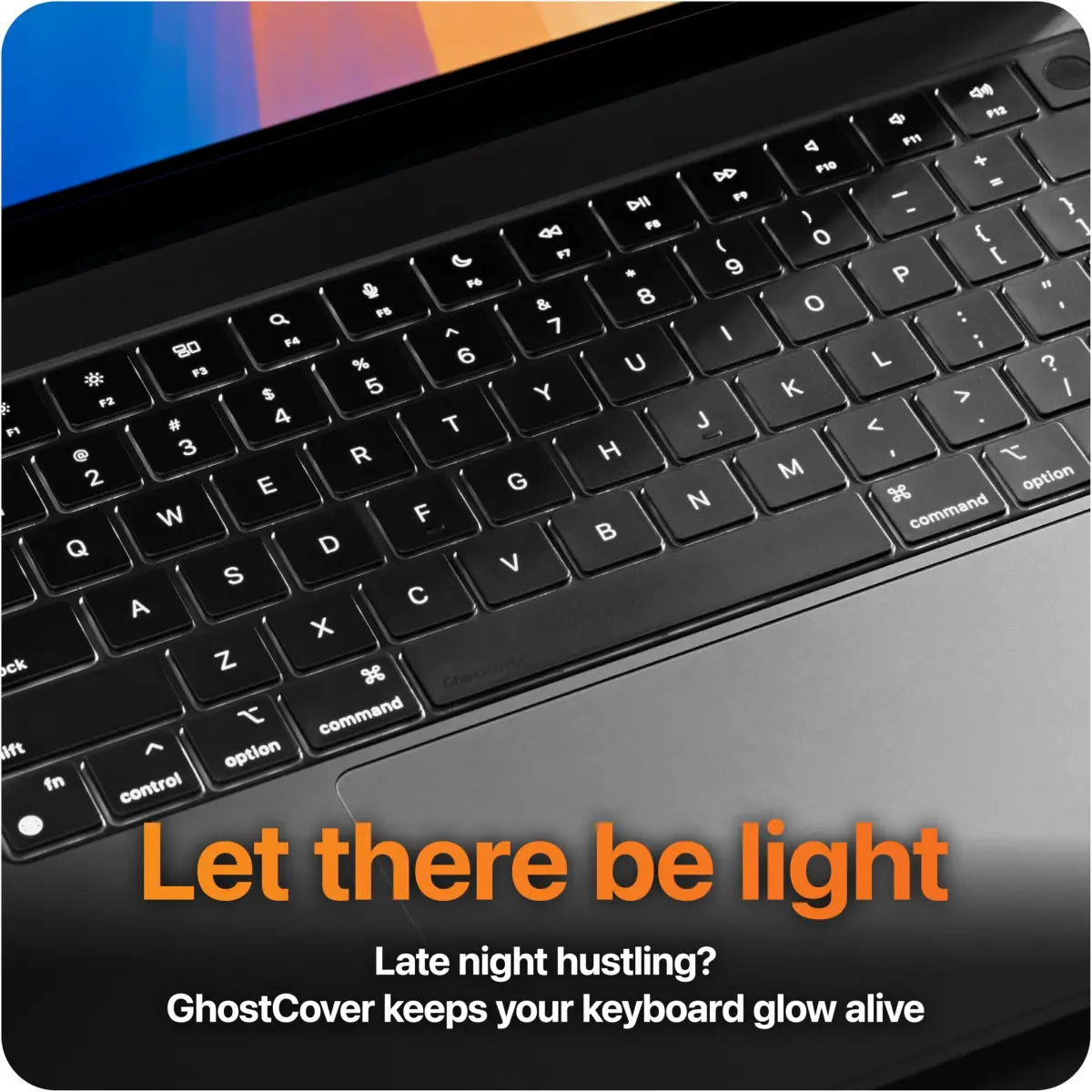 UPPERCASE GhostCover Ultra Thin Keyboard Protector for MacBook Pro 14"/16" & Air 13"/15" M1-M5, Clear | US ANSI Layout - view 3