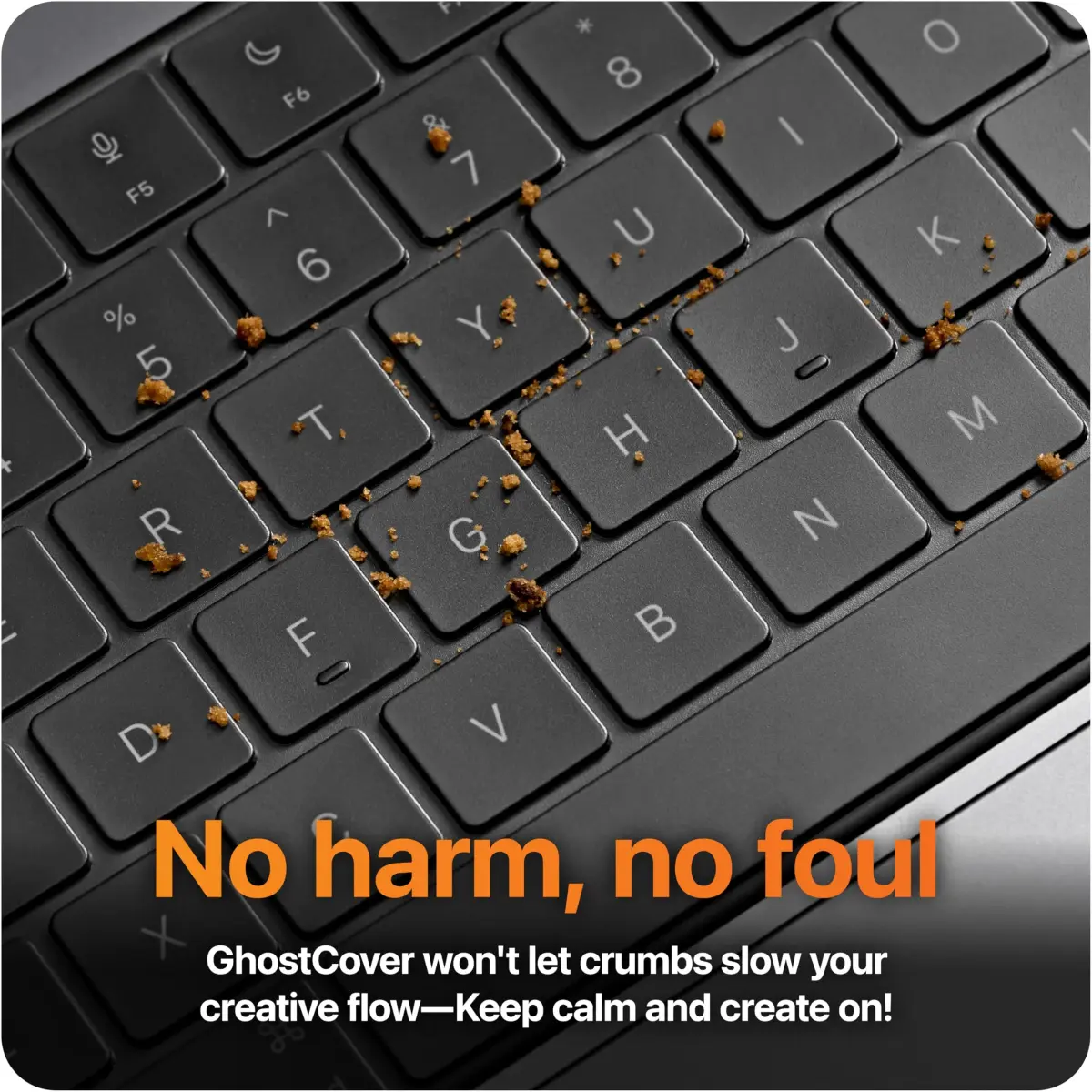 UPPERCASE GhostCover Ultra Thin Keyboard Protector for MacBook Pro 14"/16" & Air 13"/15" M1-M5, Clear | US ANSI Layout - view 4
