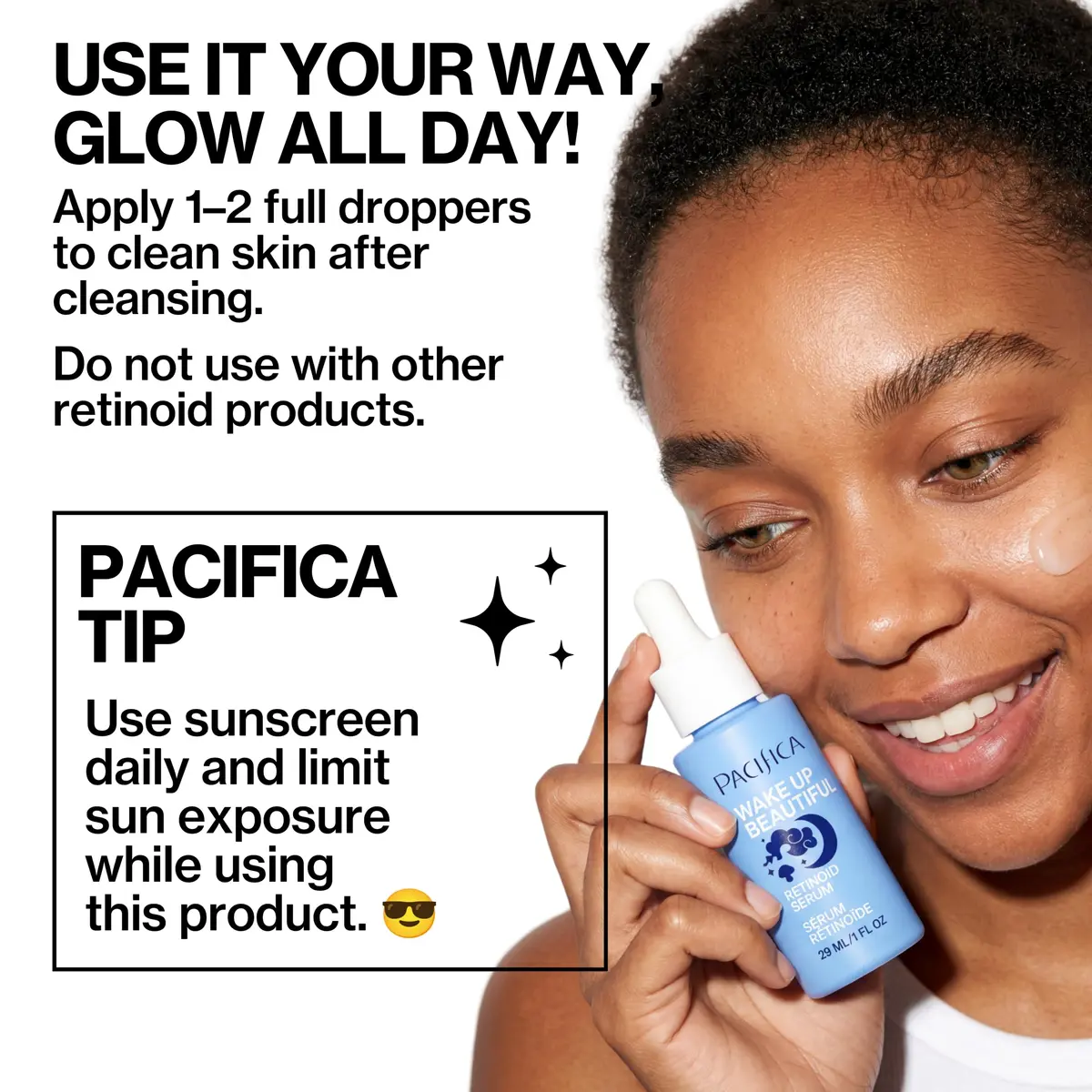 Pacifica Retinol Serum for Face - Wake Up Beautiful Night Serum | Anti-Aging & Brightening, Vegan & Cruelty-Free (1 Fl Oz) - view 6