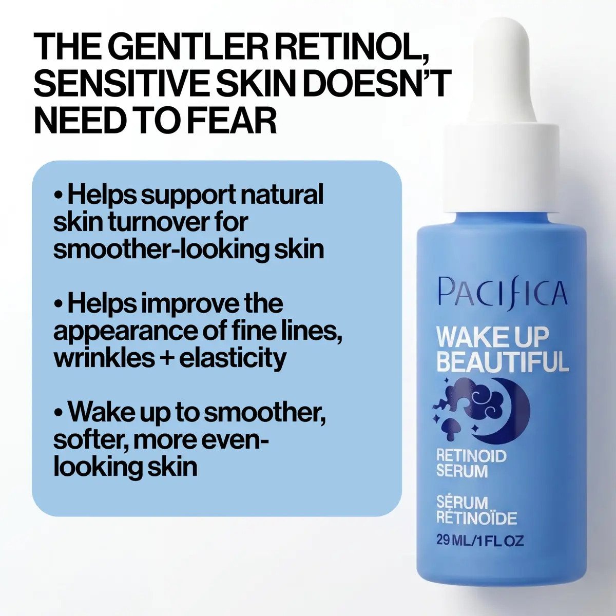 Pacifica Retinol Serum for Face - Wake Up Beautiful Night Serum | Anti-Aging & Brightening, Vegan & Cruelty-Free (1 Fl Oz) - view 2