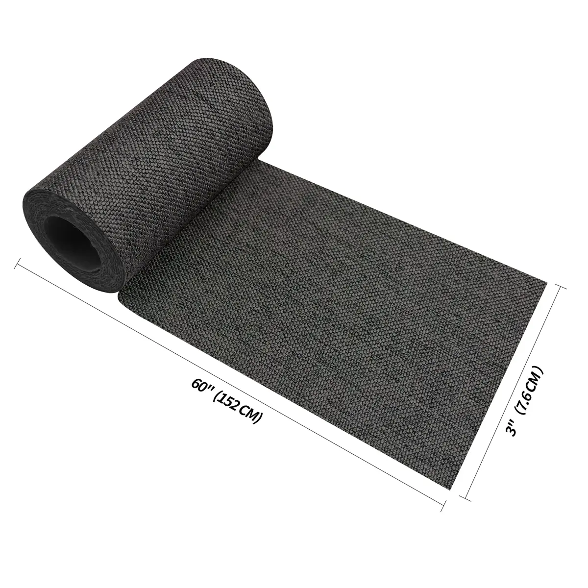 KING MOUNTAIN Premium Linen Fabric Iron-On Repair Patch, Dark Grey, 22.8 cm x 152.4 cm (3"x60") | Durable Garment Mending - view 2