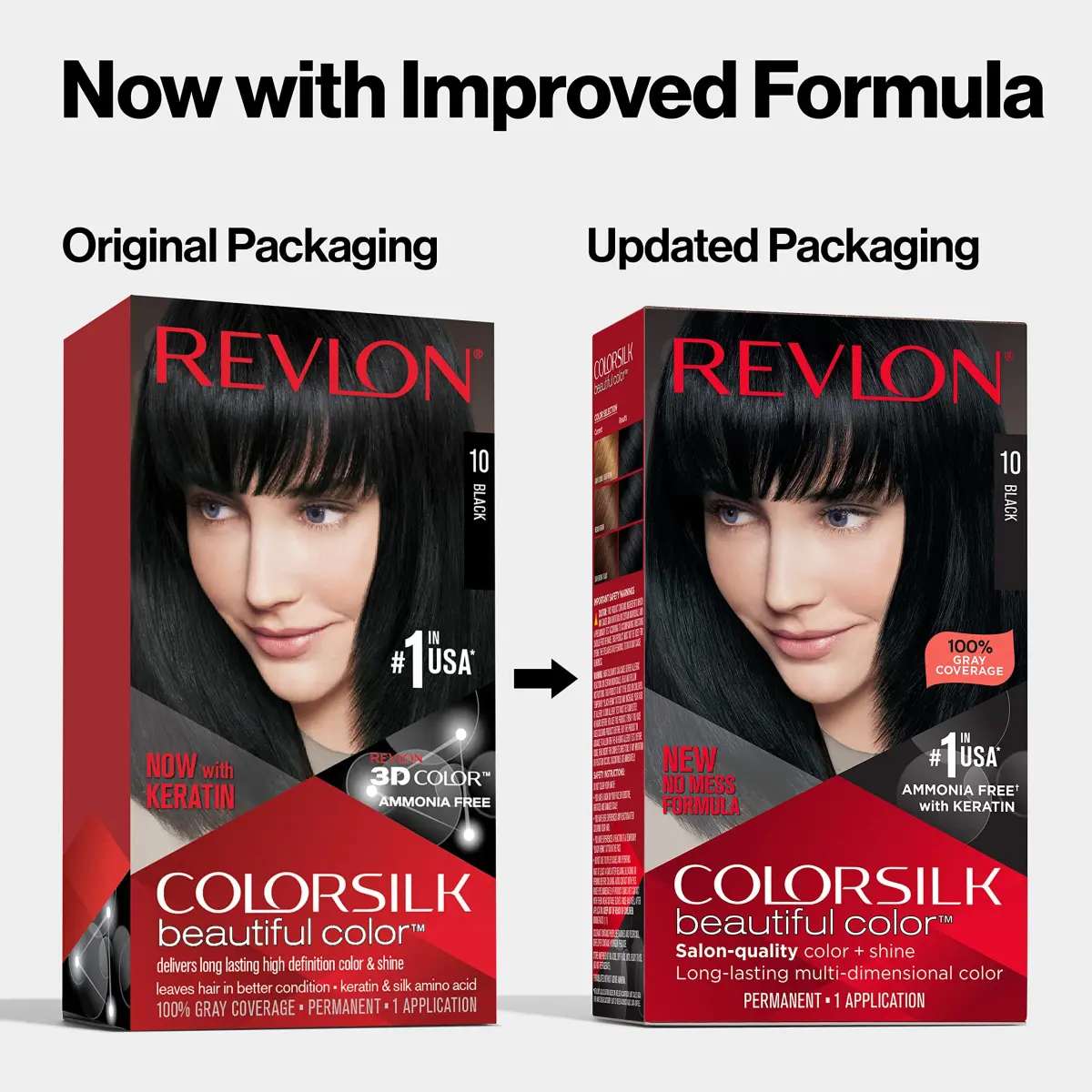 Revlon Colorsilk Beautiful Color Permanent Hair Color 010 Black | Ammonia-Free Gray Coverage - view 7