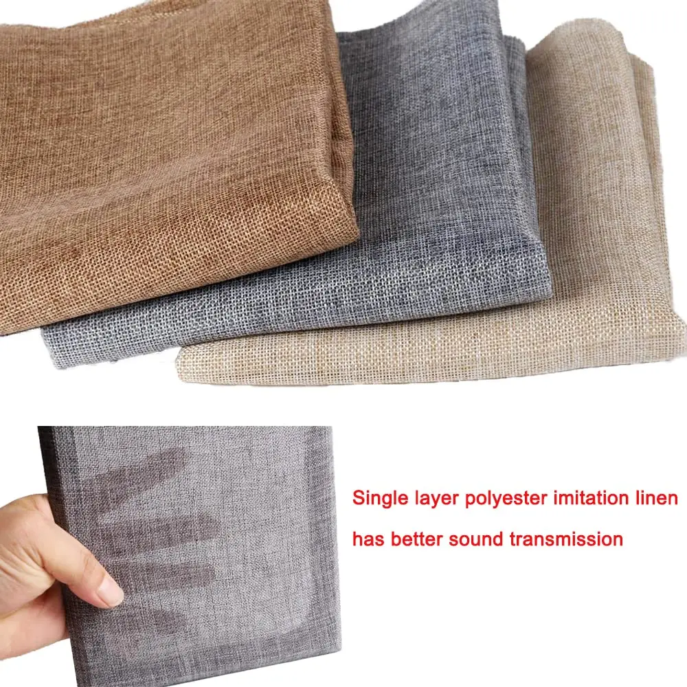 Flushbay Speaker Grill Cloth Brown 50cm x 146cm | Polyester Imitation Linen Fabric for Home Stage Speakers - view 5