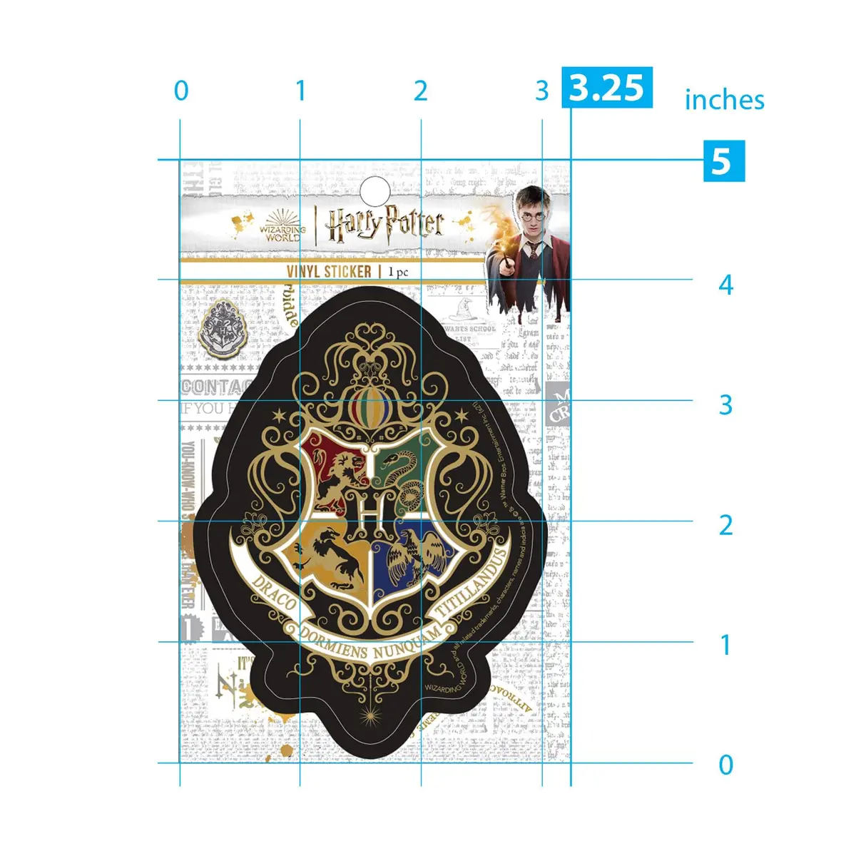 Paper House Productions Harry Potter Knockturn Hogwarts Crest Vinyl Sticker | Moisture-Resistant, 3.6" - view 5