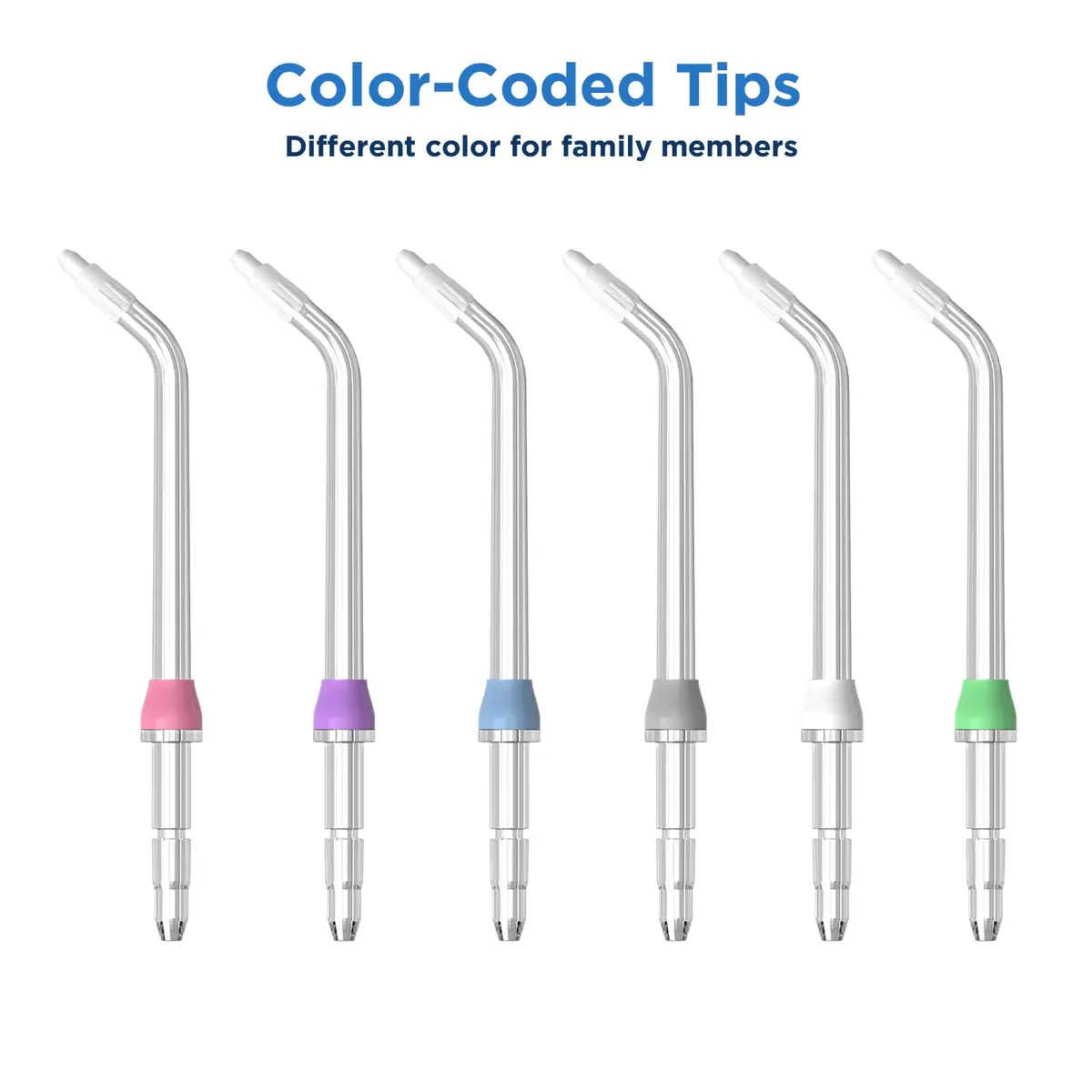 FreFeel Replacement Orthodontic Tips for Waterpik Water Flosser | 6 Count (Pack of 1) - view 5
