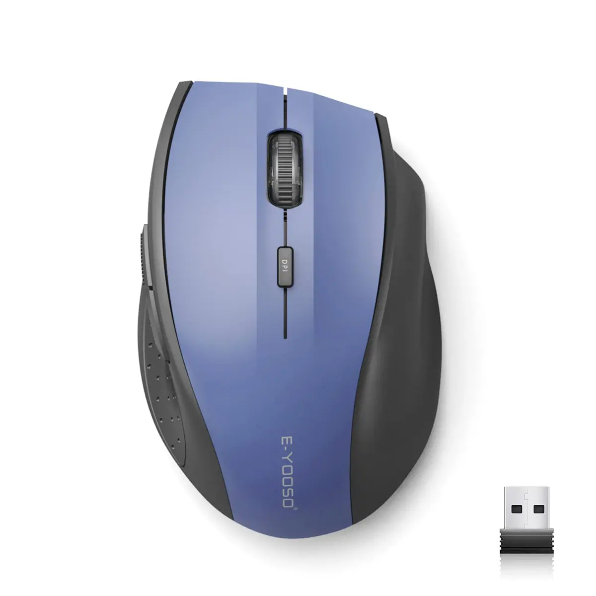 E-YOOSO Wireless Mouse for Laptop | 5-Level 4800 DPI, 18 Months Battery, Portable Blue - main product image