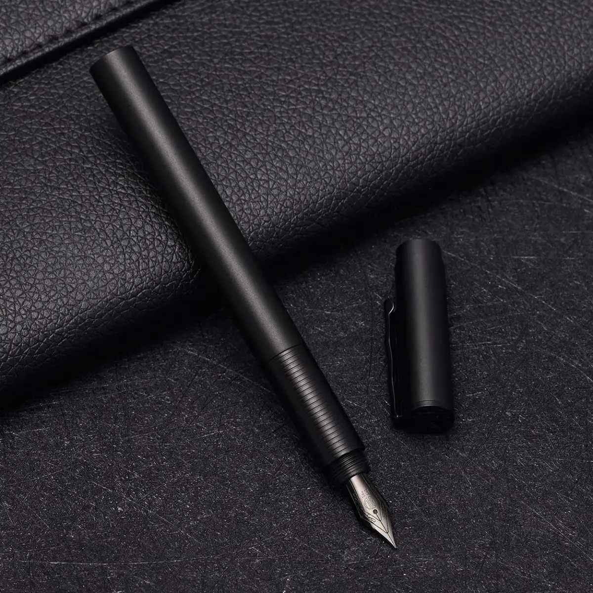 erofa H3 Fountain Pen Titanium Black Fine Nib with Bamboo Clip, Aluminum Alloy Writing Pen 13.5cm (5.3in) - view 2