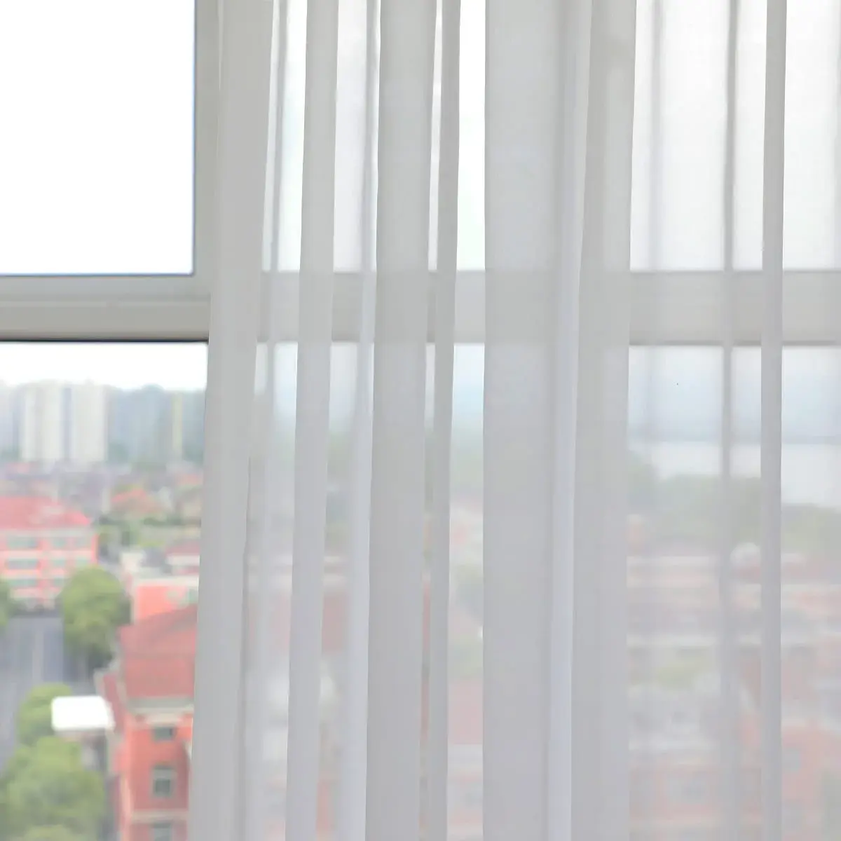 PHILEASY Ivory Sheer Curtains 52"W x 84"L - Pack of 2 | Light-Filtering Rod Pocket Panels - view 4