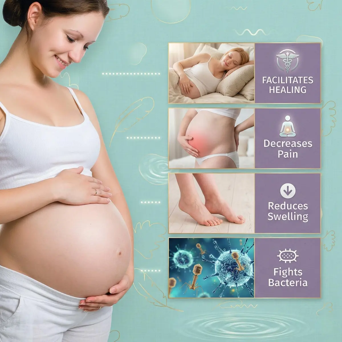 Mama & Wish Witch Hazel Pads for Postpartum Care | 24 Full-Length Liners - view 4