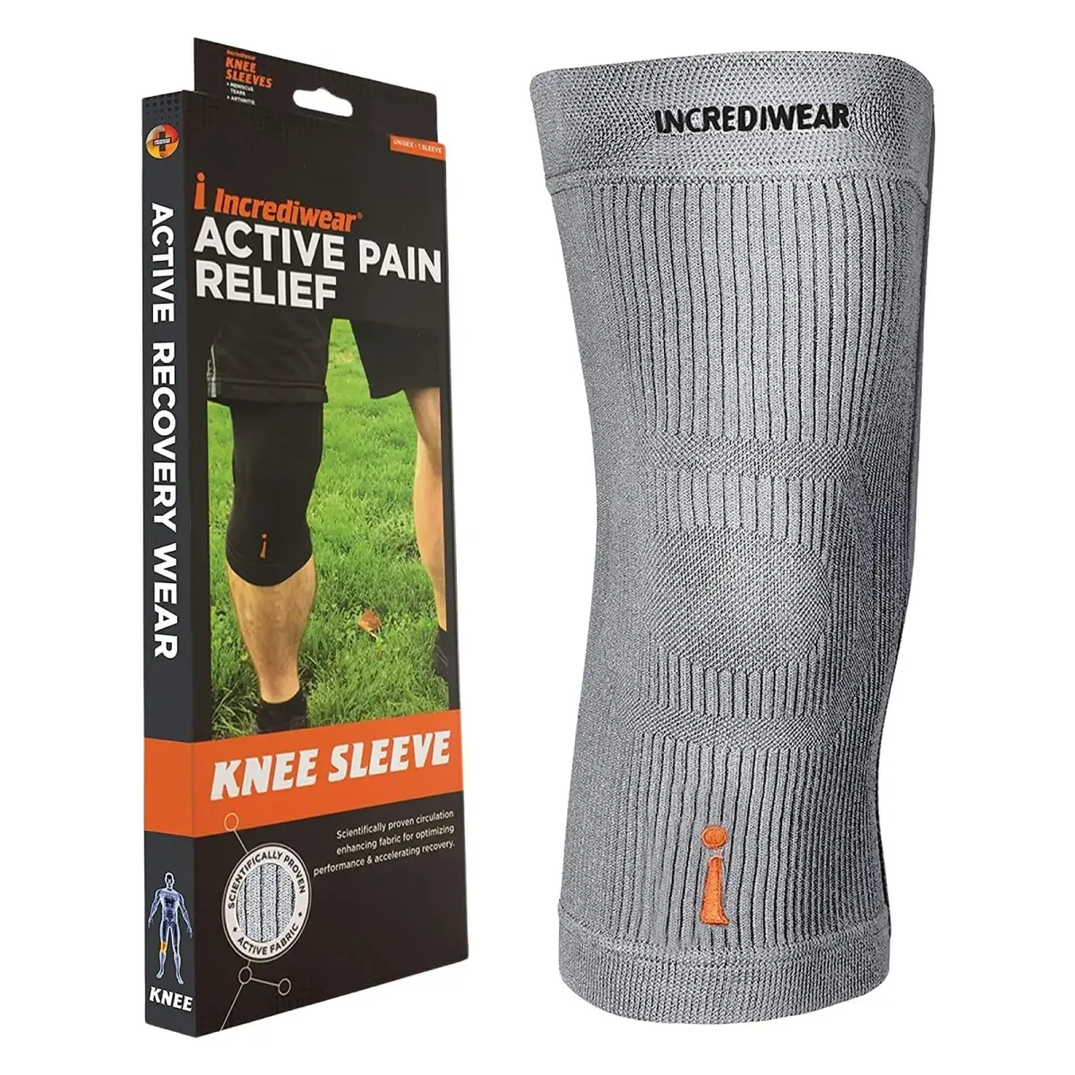 Incrediwear Grey XXX-Large Knee Sleeve | Targeted Joint Pain Relief & Support - main product image