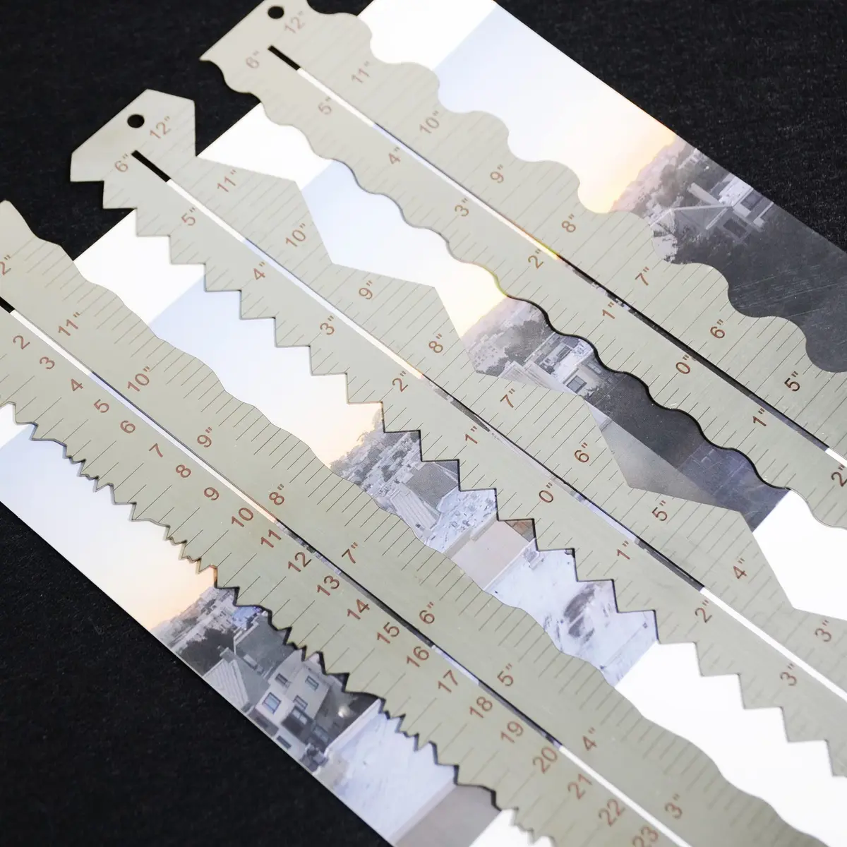 UPTTHOW Metal Irregular Edges Ruler for Paper Tearing | 12" Measuring Tool for Drawing & DIY - view 7