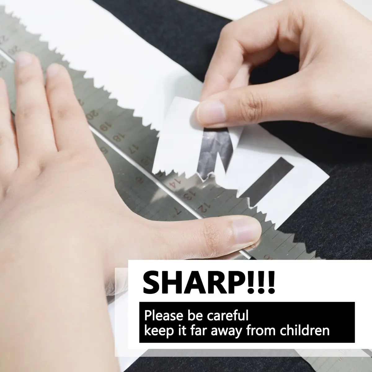 UPTTHOW Metal Irregular Edges Ruler for Paper Tearing | 12" Measuring Tool for Drawing & DIY - view 3