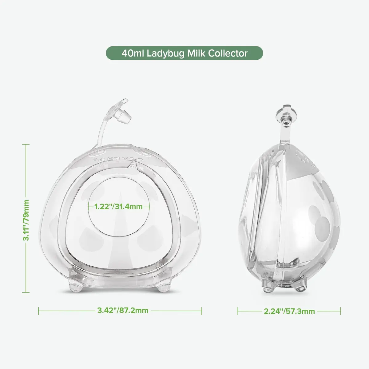 haakaa Ladybug Milk Collector 40ml (1.4oz) 2-Pack | Wearable Breast Milk Saver Cups for Pumping On The Go - view 7