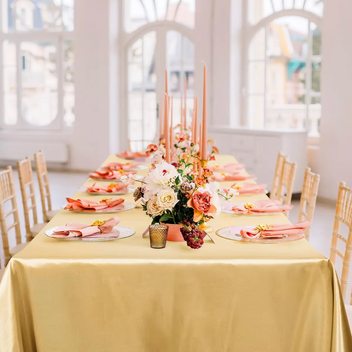 Ruisita Satin Party Tablecloth 147 x 259 cm | Elegant Wedding & Event Decor - view 7