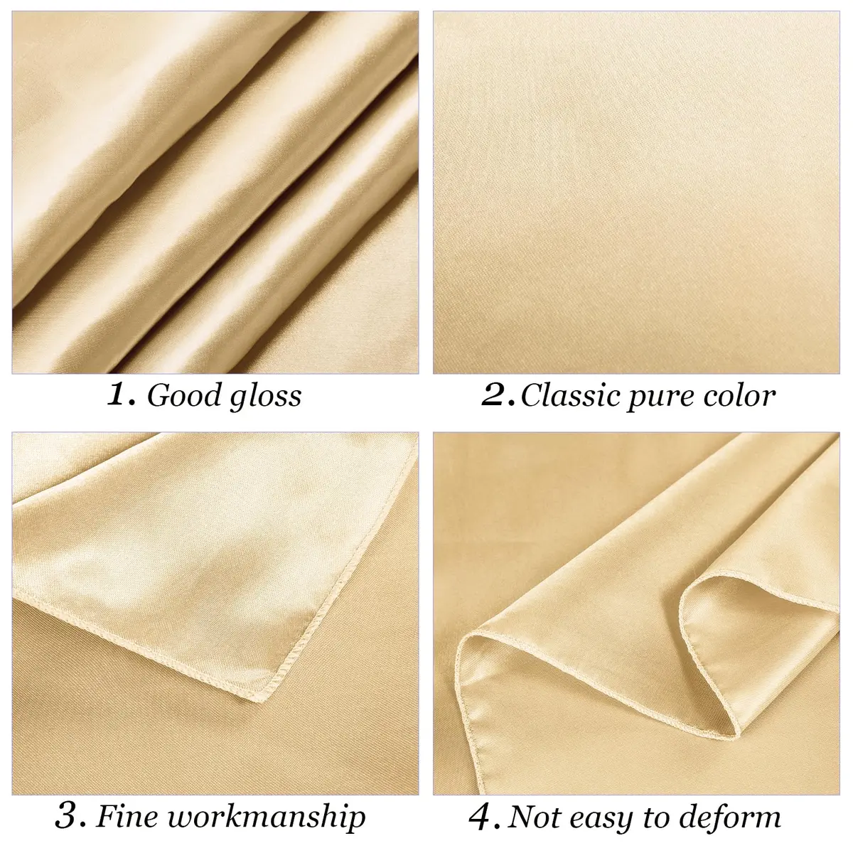 Ruisita Satin Party Tablecloth 147 x 259 cm | Elegant Wedding & Event Decor - view 3