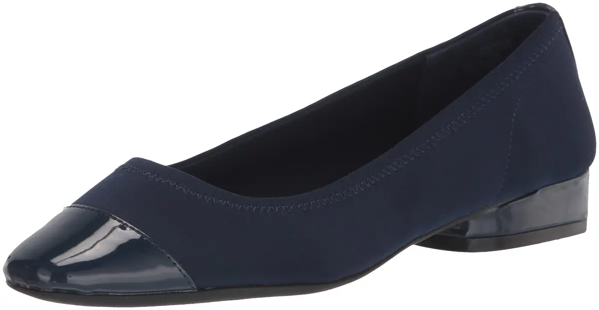 Anne Klein Carlie Women’s Ballet Flat in Navy 6.5 | Comfortable & Stylish for Daily Wear - main product image
