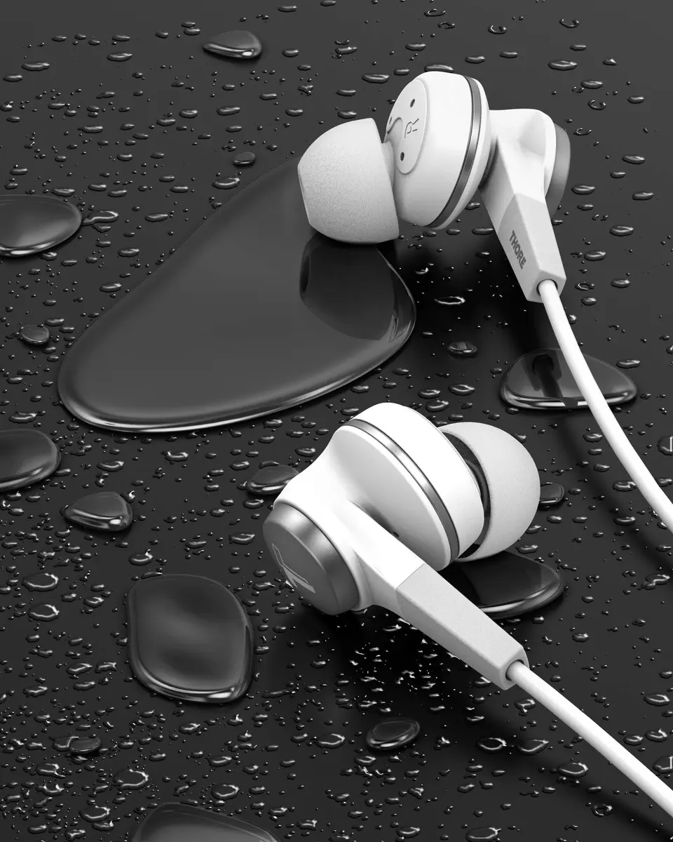 Thore Lightning Earbuds (Apple MFi Certified) V120 | Sweat/Water Resistant Wired Headphones - view 4