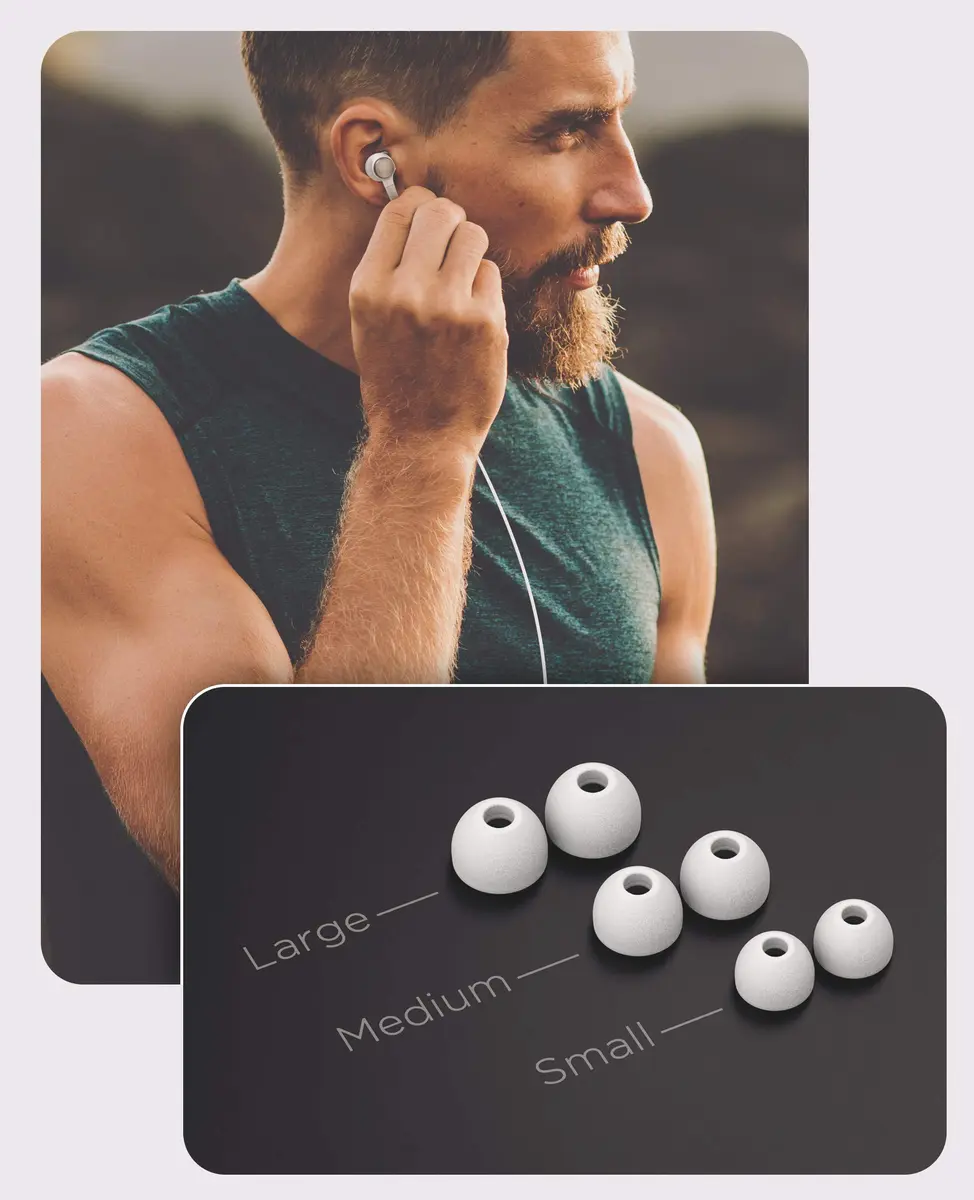 Thore Lightning Earbuds (Apple MFi Certified) V120 | Sweat/Water Resistant Wired Headphones - view 3