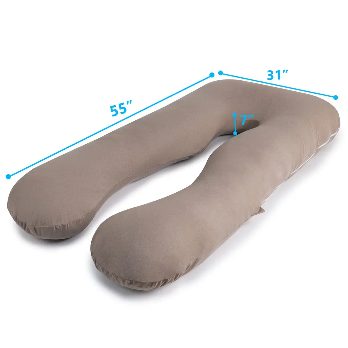 QUEEN ROSE Pregnancy Pillow U Shaped Maternity Body Pillow 139.7cm (55in) | Full Body Support for Side Sleeping - view 7