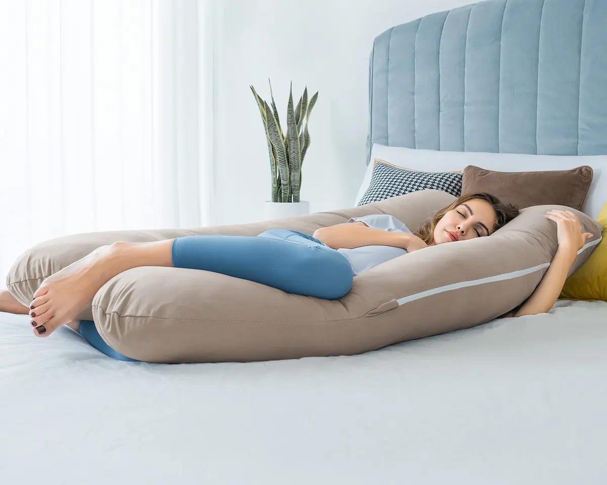 QUEEN ROSE Pregnancy Pillow U Shaped Maternity Body Pillow 139.7cm (55in) | Full Body Support for Side Sleeping - view 3