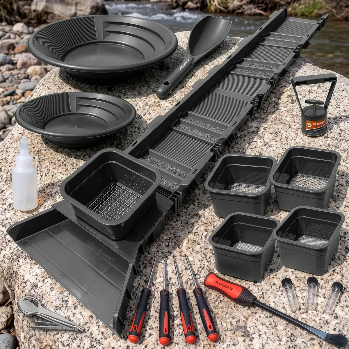Sluice Fox Gold Sporting_Good Compact Sluice Box & Classifier Set | Portable Prospecting Tool for Remote Gold Panning in India - view 3