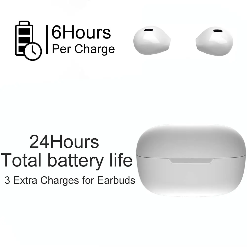 eleror Pro X6s Mini Invisible Wireless Bluetooth Earbuds with Charging Case, 5-Hour Playtime | Work & Daily Use - view 7