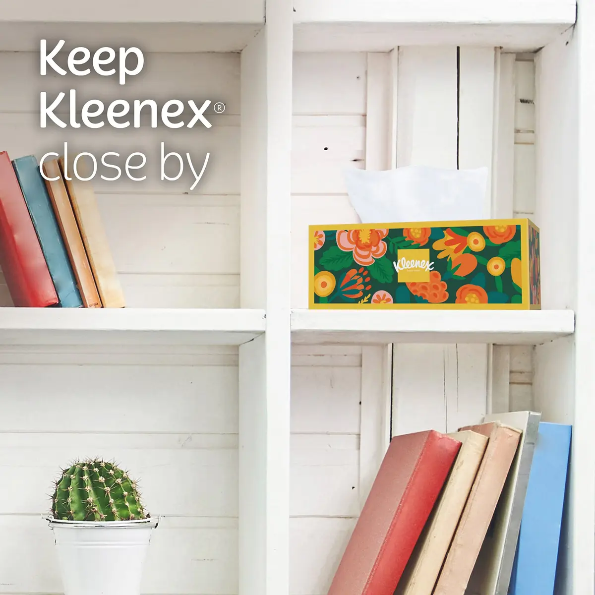 Kleenex Ultra Soft Facial Tissues Cube Box 60 Tissues (3-Ply) | Hypoallergenic & Lotion-Free for Sensitive Skin - view 6