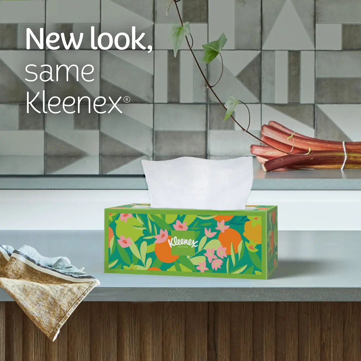 Kleenex Ultra Soft Facial Tissues Cube Box 60 Tissues (3-Ply) | Hypoallergenic & Lotion-Free for Sensitive Skin - view 3
