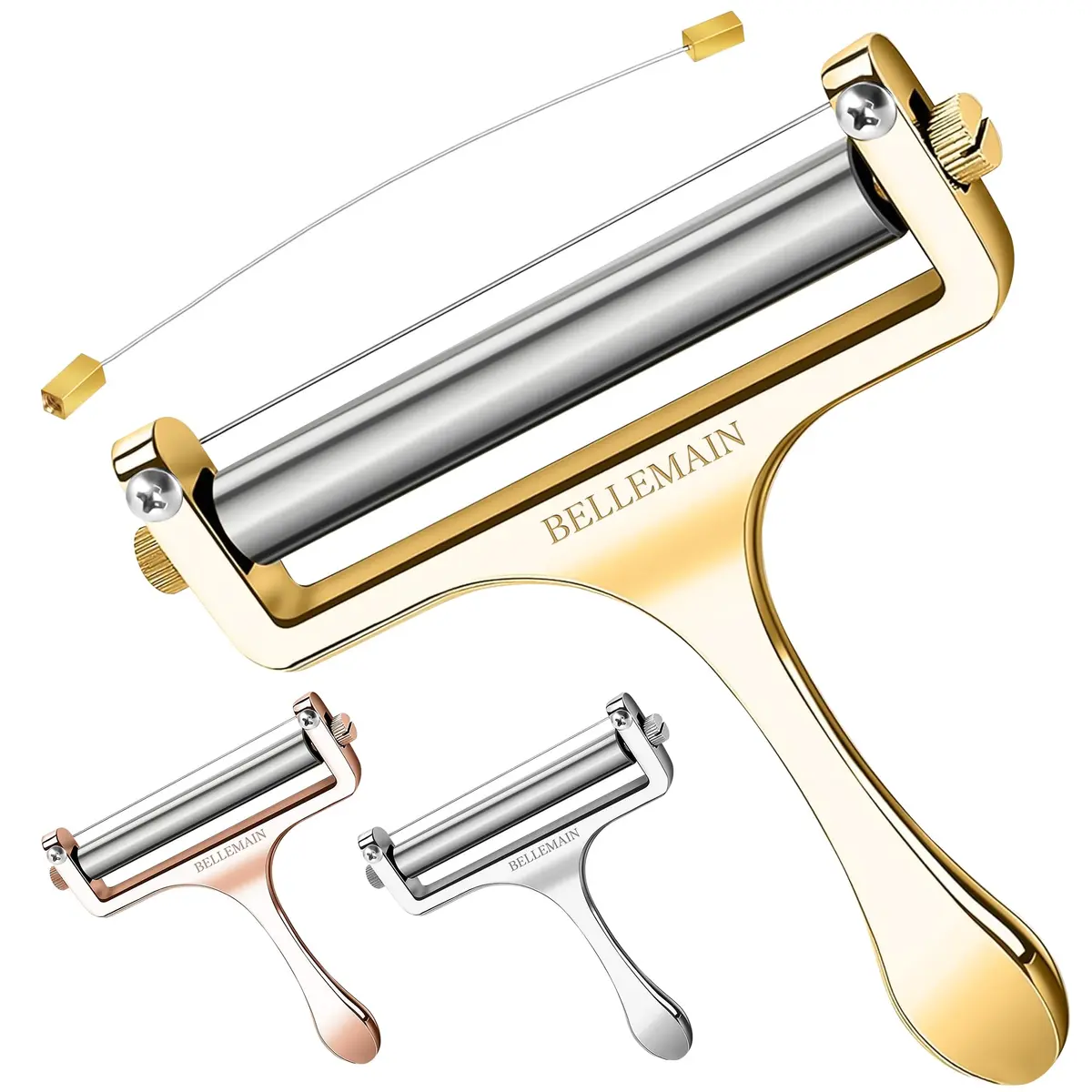 Bellemain Stainless Steel Wire Cheese Slicer with 2 Extra Wires | Adjustable, Durable & Elegant (70-120 chars) - main product image
