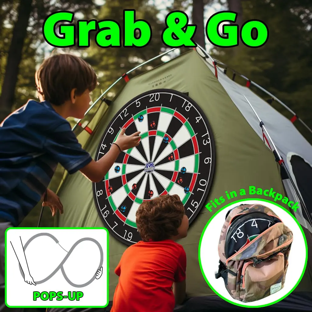 Funwares Giant Safety Dart Board 36 Inch | 91.4 cm Round Hook-and-Loop Ball Game for Kids & Adults - view 4