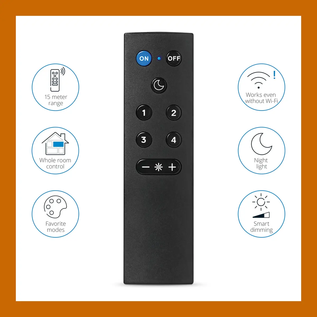 WiZ Connected Remote Control 2 Pack (Black) | Smart Dimming & Scene Control - view 3