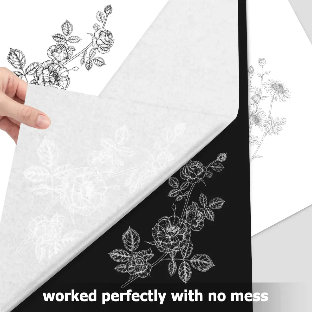 PSLER White Carbon Paper for Tracing - 30Pcs A4 Graphite Transfer Paper | Durable Art Media Paper - view 3