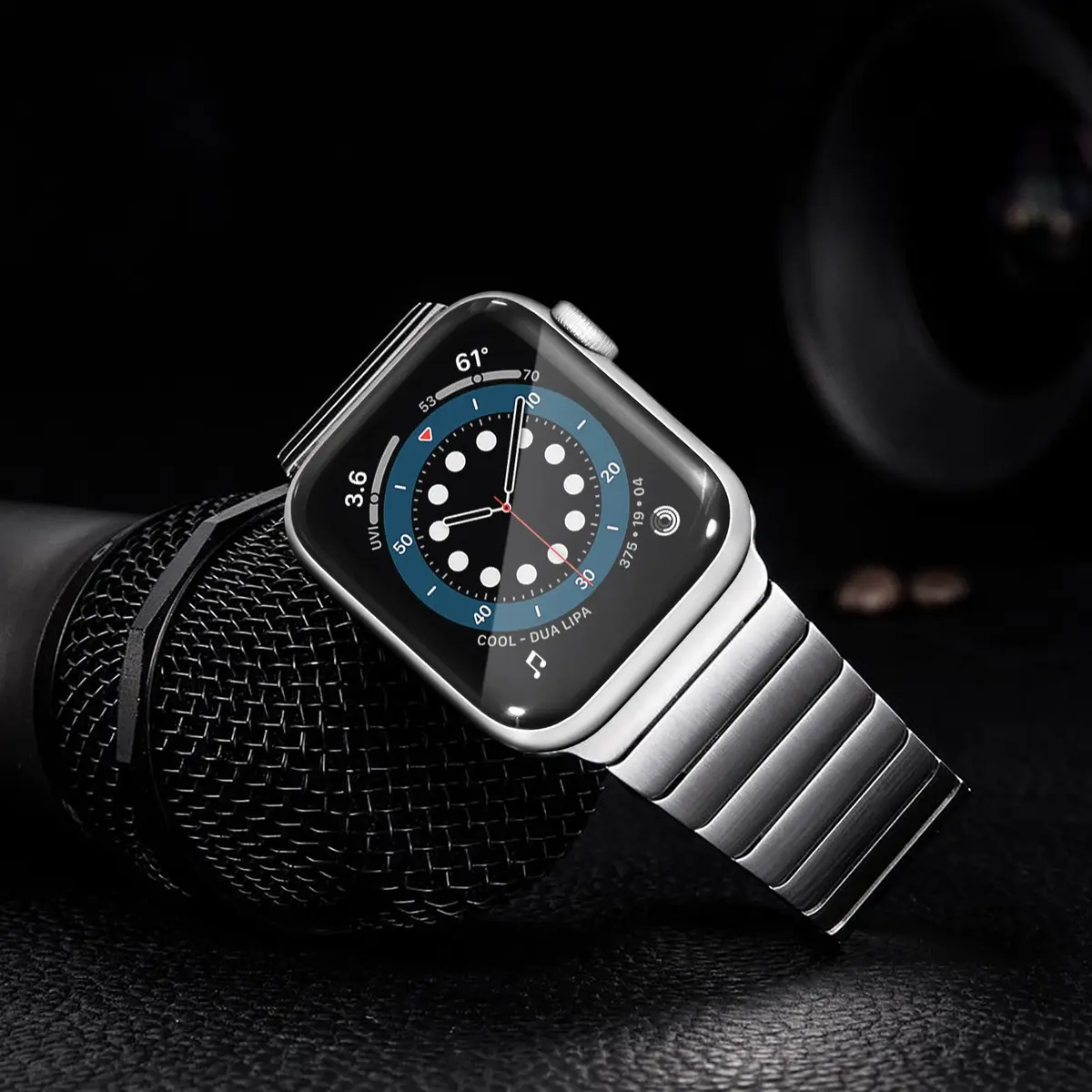 NewWays Metal Link Bracelet Band for Apple Watch 40mm/41mm/42mm/44mm/45mm Silver | Premium Stainless Steel - view 5