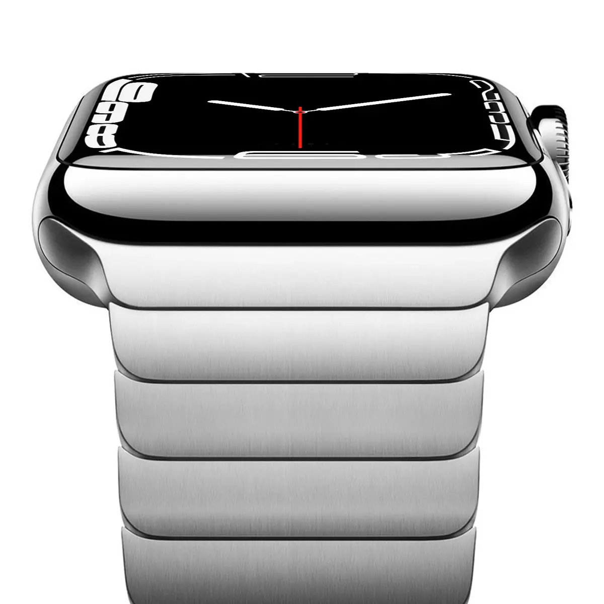NewWays Metal Link Bracelet Band for Apple Watch 40mm/41mm/42mm/44mm/45mm Silver | Premium Stainless Steel - main product image