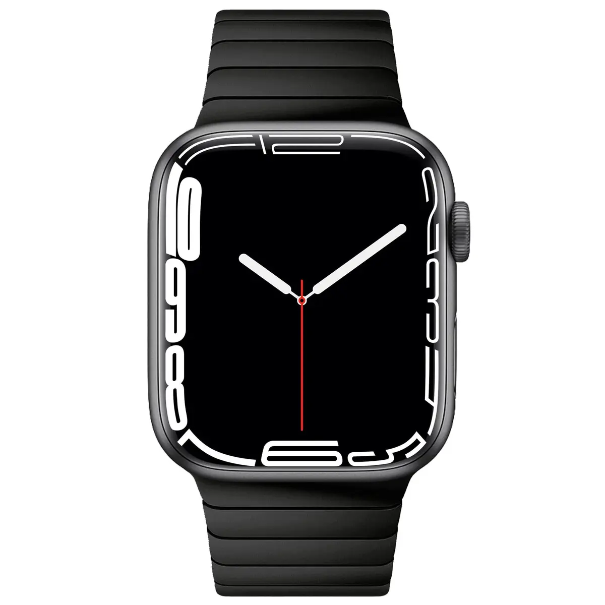 NewWays Stainless Steel Metal Band Compatible with Apple Watch Ultra 2/Series 9/8/7/6/5/4/3/2/1 49mm/45mm/44mm/42mm/41mm Black | Adjustable Link Bracelet - view 2