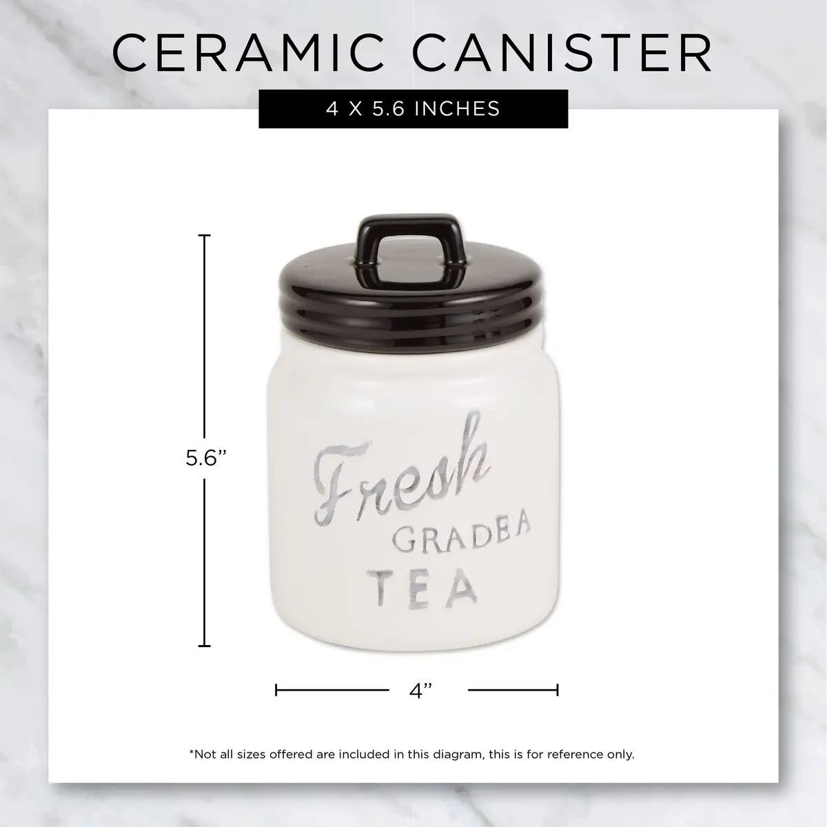 DII Ceramic Kitchen Canister Set with Bamboo Lids, 3-Piece Set (4.5"L x 4.5"W x 5.5"H, 6 Cups Total) | Airtight Seal for Dry Food Storage - view 8