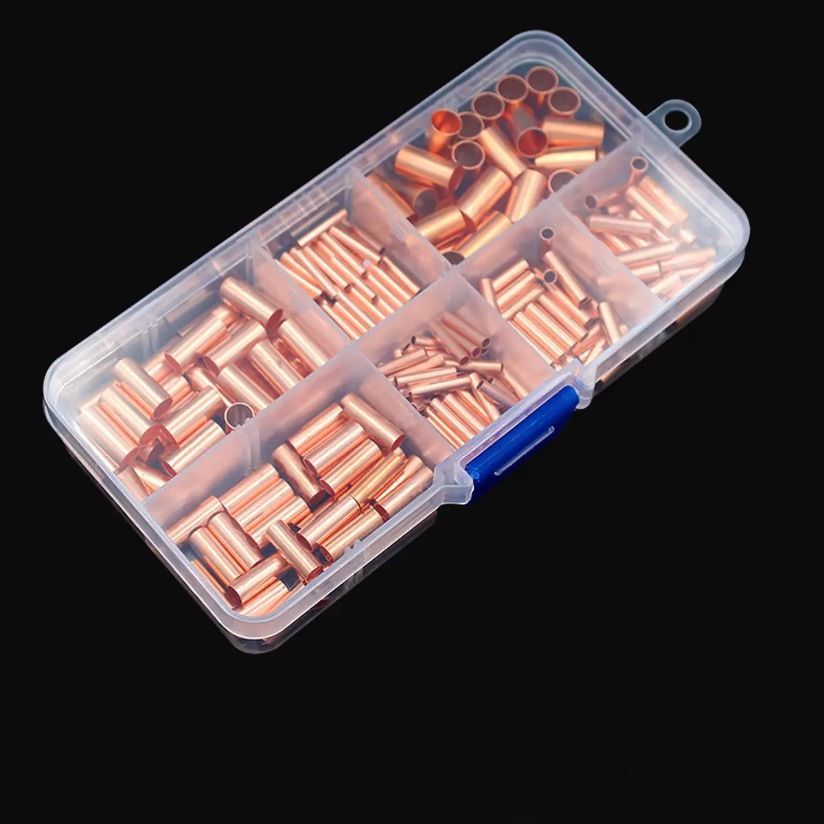 Teansic Copper Wire Ferrules Kit, 250Pcs, 7 Sizes, Non Insulated, Copper, AWG 8-18 | Reliable Electrical Connectors - view 7