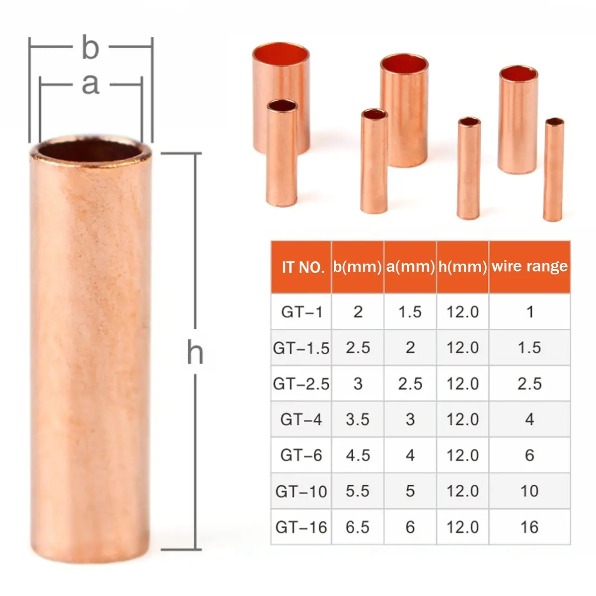 Teansic 480 Pcs Copper Crimp Connector Kit 7 Sizes AWG 6-18 | Reliable Electrical Terminals - view 2