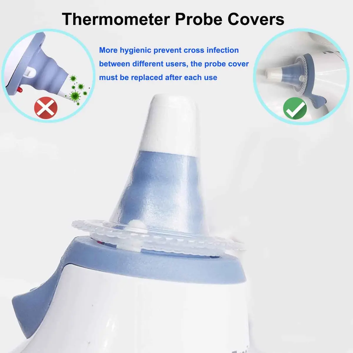 mozeeda 400 Pack Disposable Ear Thermometer Probe Covers | Protects Lens for Accurate Readings - view 4