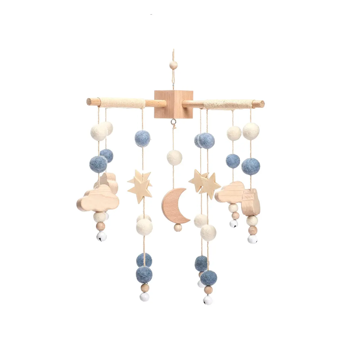 JETM·HH Boho Star Moon Baby Mobile for Crib | 12.7 cm (5 inches) Diameter - main product image