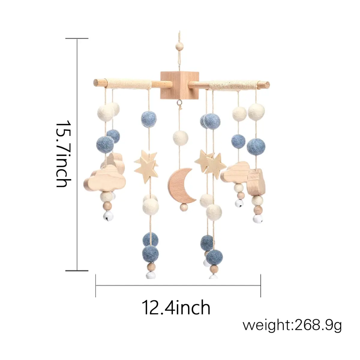 JETM·HH Boho Star Moon Baby Mobile for Crib | 12.7 cm (5 inches) Diameter - view 5
