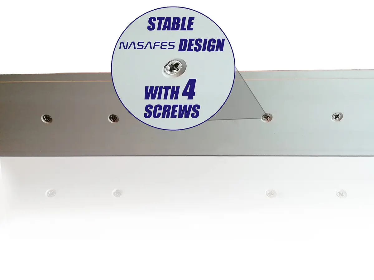 Nasafes Aluminum Straight Edge Ruler with Handle, 55cm (21.6") | Safe Cutting & Measuring Tool - view 7