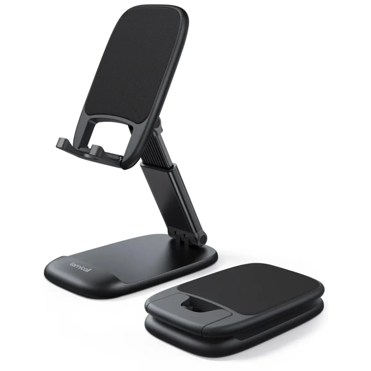Lamicall Adjustable Phone Stand for Desk, 3.2" Height Extension | Metal Base, Foldable, Universal Compatibility - main product image