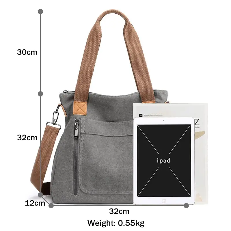 SNUG STAR Multi-Color Striped Lattice Canvas Handbag | 62cm x 32cm x 12cm - view 3