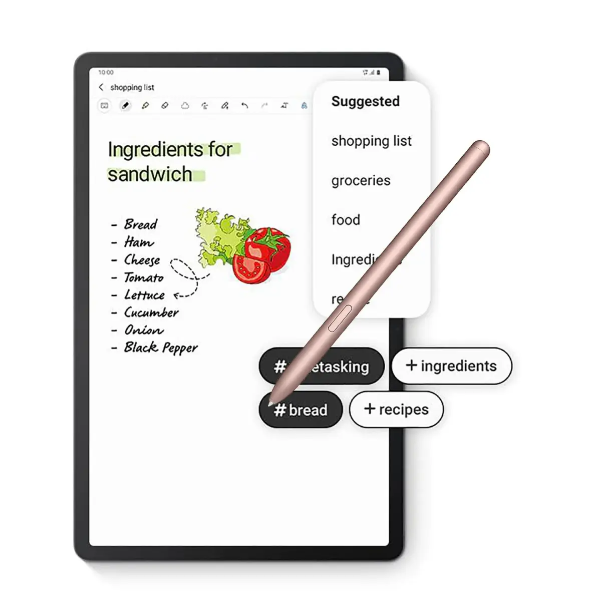 Peixiong Mystic Pink Stylus Pen for Samsung Galaxy Tab S7, S7+ Plus, S7 FE | Compatible with Tab S4, S6, S8 Series - view 3