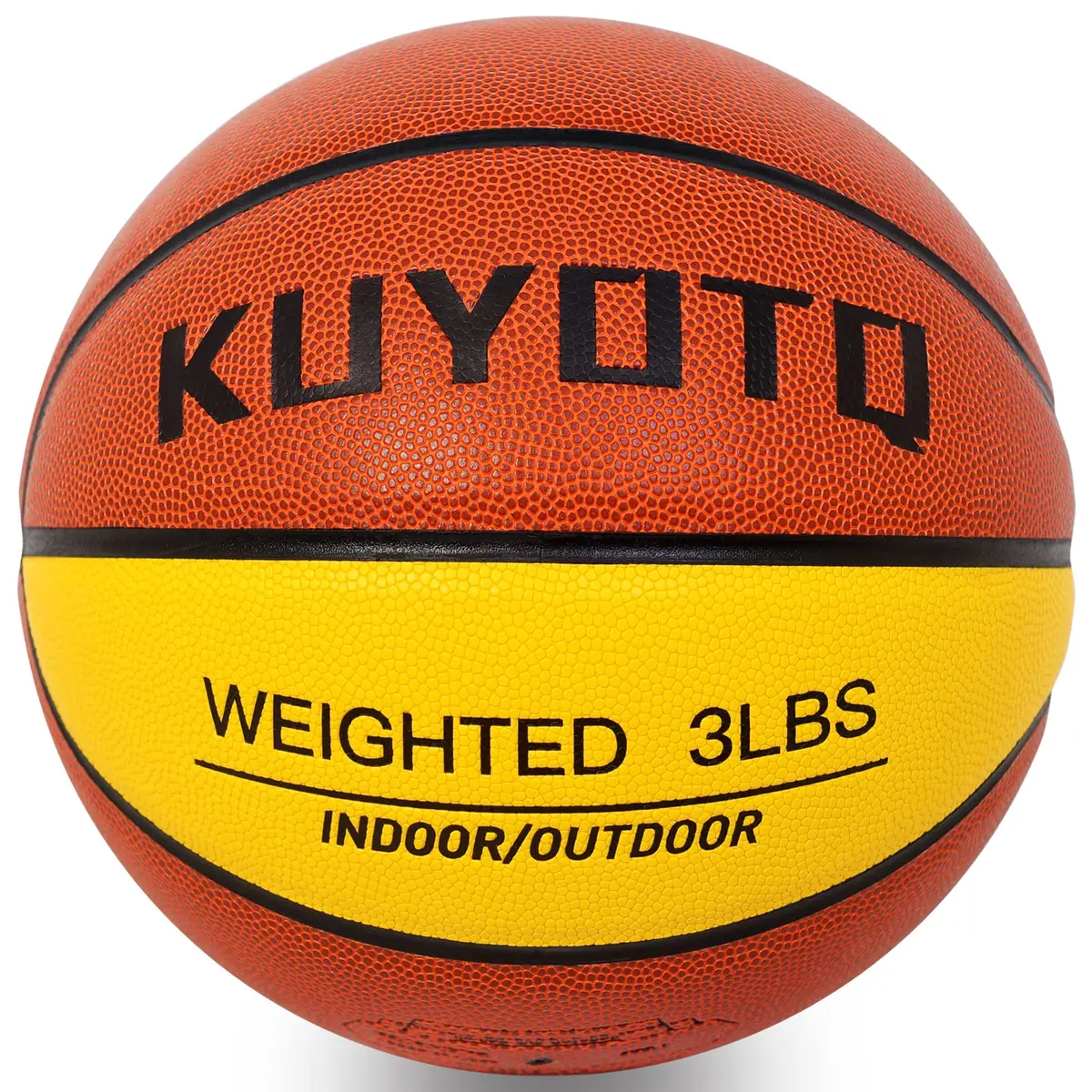KUYOTQ 3LBS Weighted Training Basketball 1.36 kg (3 lbs) Size 7 | Improves Ball Handling Dribbling Passing Rebounding - main product image
