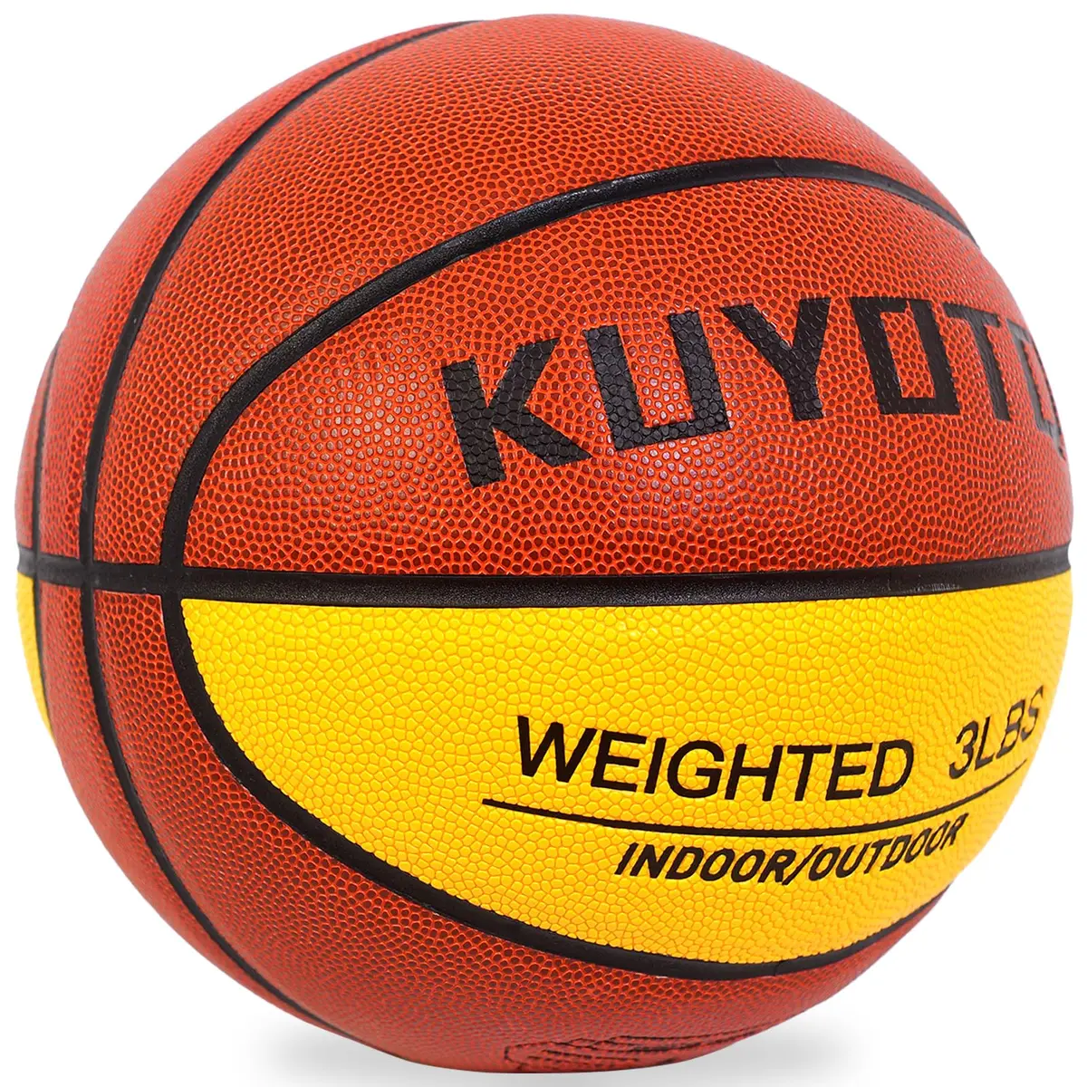 KUYOTQ 3LBS Weighted Training Basketball 1.36 kg (3 lbs) Size 7 | Improves Ball Handling Dribbling Passing Rebounding - view 2